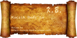 Kuczik Beáta névjegykártya